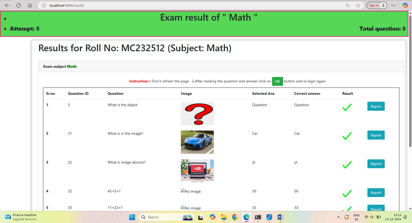 Online examination System